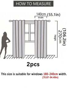 1pc Solid Color Blackout Curtain, Simple & Elegant For Balcony, Living Room, Holiday - Dark Green - View 19