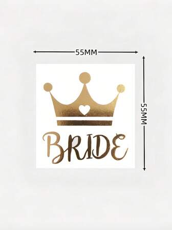 16 Sheets Bride Tribe Fake Flash Metallic Tattoo Stickers Cheers Bachelorette Tattoos For Women Adults Bridesmaid Favor Party Decorations Design Of Heart Kiss Valentine Day