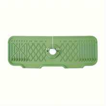 1 szt. Silikonowa mata ochronna na kran - ulepszona konstrukcja nachylenia, łapacz rozprysków z uchwytem na gąbkę do kuchni i łazienki, ochraniacz przed kapaniem wody