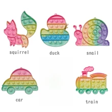 2/3/6 Pcs Pop Fidget Toys Set, Silicone Rainbow Popper Fidget Set, Birthday Gifts, Easter Basket Stuffers, Christmas Gifts,Autism Learning French Popits Push Pop Bubble Popping Sensory Toy For Kids