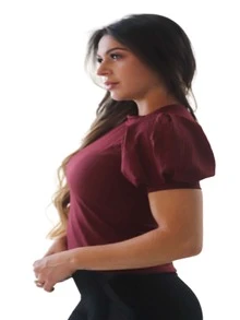 WOMEN'S BLOUSE - Gỗ đỏ - Xem 2