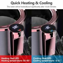 Taza inteligente 2 en 1, soporte para taza/vaso, enfriador de bebidas de 12V para calentar y enfriar en el automóvil