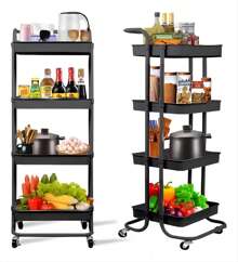 Storage Island & Carts - Black - View 1