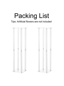 Acrylic Vases Wedding Centerpieces For Tables,Clear Column Flower Stand, 31.5in Tall Flower Vases For Centerpieces, Geometric Vases For Centerpieces Bulk, Birthday Party, Home Decor, And Halloween Decorations - 兩種類型的數量 - 查看 9