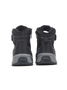 钩环无鞋带运动鞋，带保暖内衬和防滑鞋底，适合男孩户外旅行和运动