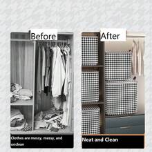 Clothing Storage, Foldable Blanket Storage Bag, Storage Container, For Organizing Bedroom, Closet, Clothes, Comforter, Storage Bag With Lid And Handle, Foldable Storage Bag, Large Transparent Window And Handle, Suitable For Clothes, Blankets, Closet, Bedroom, Etc. - Chidori - View 4
