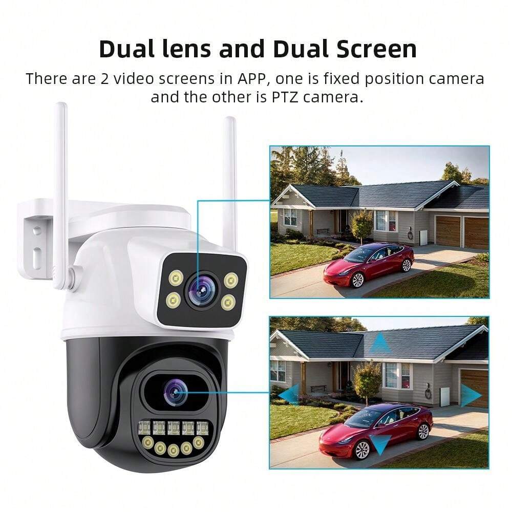 8MP Dual Lens Dual Screen Panoramic Night Vision Intelligent Home