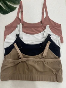Kit With 4 TOP ZAIRA Bras Without Padding With Adjustable Straps, Ideal For The Gym And For Everyday Life - 彩色 - 查看 2