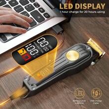 SH-2576T Black Gold Hair Clippers Professional Cordless For Men,Fade Hair Clippers,Barber Clippers For Hair Cutting Kit, Wireless LCD Display Hair Trimmers Set, Rechargeable Haircut Machine For Family