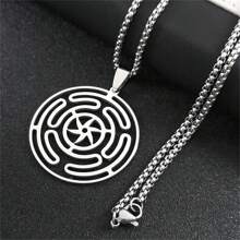 Hekate Wheels Roestvrij staal Goud/Zilver/Zwart Ketting Hanger Strophalos Magisch Symbool Logo Glamour Mode Accessoires Voor Mannen En Vrouwen Koppels Vakantiecadeaus