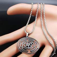 Hekate Wheels Roestvrij staal Goud/Zilver/Zwart Ketting Hanger Strophalos Magisch Symbool Logo Glamour Mode Accessoires Voor Mannen En Vrouwen Koppels Vakantiecadeaus
