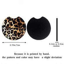 2/4 miếng lót cốc xe hơi thấm hút họa tiết da báo thời trang & bền, nhanh khô, chống trượt - Nhiều màu - Xem 8