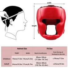1 Stück Erwachsenen Boxkopfschutz, PU Karate Muay Thai Free Fight MMA Sanda Training Boxschutz Helm