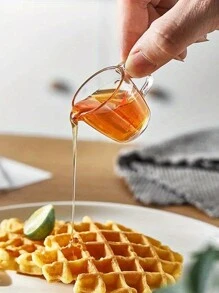 1/2/3/4個迷你量杯，烘焙量杯，小牛奶壺，咖啡量杯，帶嘴量杯，牛奶起泡壺，透明量杯，附可拆卸嵌套手柄，可堆疊設計，多種測量單位，廚房小工具 - 透明 - 查看 2