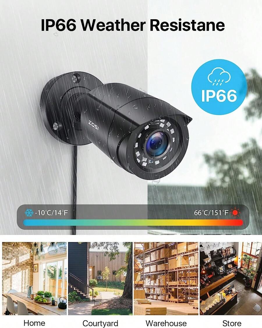 ZOSI ZOSI 8CH CCTV Camera System With 4 X 1080P HD Outdoor Security