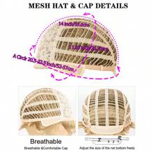 男士假发，短金色卷发，天然耐高温合成假发，适合节日派对角色扮演佩戴 - 金色 - 查看 8