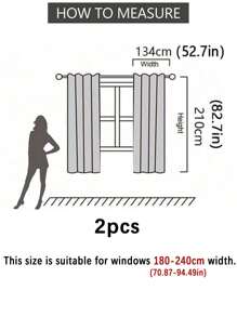 1 件遮光薄纱窗帘，实用多用途，适用于阳台、客厅和度假屋