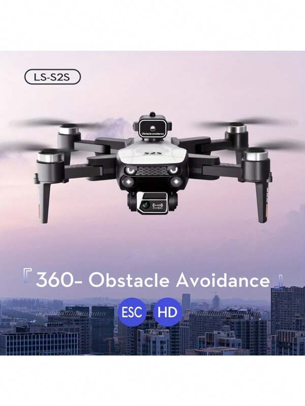 1 Pc S2S Drone HD Drone de longa duração com câmera de alta definição, experimente o voo UAV de nível profissional S2S FPV de alta definição, quadricóptero RC dobrável duplo, mantenedor de altura, controle remoto, presente para iniciantes, drone acessível para ambientes internos e externos