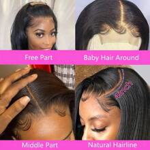 200% 4x4 Human Hair Wig Long Straight Wig 4x4 Lace Front Human Hair Wig For Women Pre Plucked Natural Hairline With Baby Hair