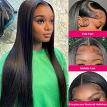 200% 4x4 Human Hair Wig Long Straight Wig 4x4 Lace Front Human Hair Wig For Women Pre Plucked Natural Hairline With Baby Hair