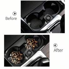 2/4 miếng lót cốc xe hơi thấm hút họa tiết da báo thời trang & bền, nhanh khô, chống trượt - Nhiều màu - Xem 7