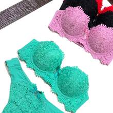 KIT WITH 2 JUJU LINGERIE SETS WITH REMOVABLE COMFORT STRAP - 黑色 - 查看 5