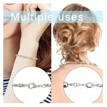 180 cái/gói Bộ dụng cụ làm đồ trang sức DIY 4 màu, có móc khóa, vòng nhảy, đầu nối, cho vòng tay và vòng cổ - Kẹp tôm hùm + khóa bọc + vòng nhảy - Xem 7