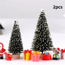 2 件松针圣诞树微景观配件各种尺寸树 PVC 饰品创意可爱家居装饰 - 彩色 - 查看 3