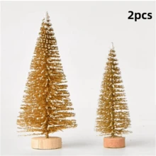 2 件松针圣诞树微景观配件各种尺寸树 PVC 饰品创意可爱家居装饰 - 彩色 - 查看 4