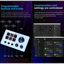 NACODEX NACODEX-Desktop Helper Console Panel Controller Speculation Live Office Tuning Programmable Shortcut Keys Custom Multi-Scene Multifunction-AKP03E Black International Version