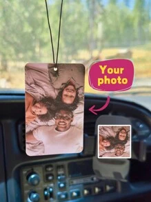 1pc Customized Acrylic Rearview Mirror Ornament, Personalized Car Ornament, Hanging Photo Car Accessories, Customizable Picture Car Ornament, Graduation Gift, Memorial Keepsake, Customized Crafts, Gift Ideas, Car Mirror Charm - Multicolor - View 9