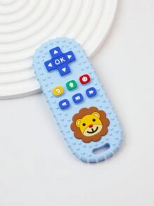 1 Stück Silikon TV-Fernbedienung Kautschukspielzeug, weicher Zahnungshilfe mit Klickknöpfen, bequemer Zahnfleischmassager, geeignet für Babys von 3-6 Monaten