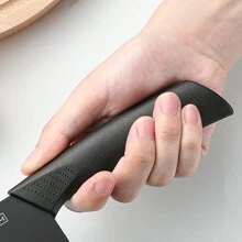 Black Five-Piece Stainless Steel Kitchen Knife Set With Knife Sheath, Household Chef Knives For Dormitory, Baby Food, Fruits