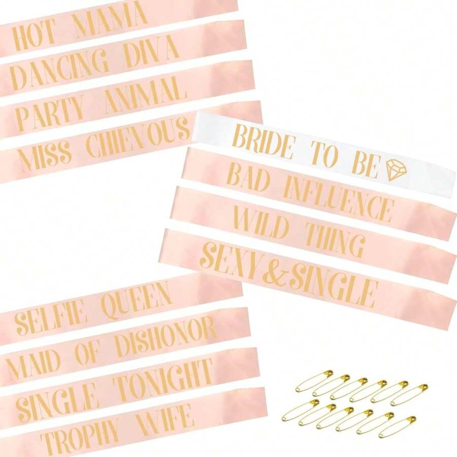 12Piece Bachelorette Party Belt, Bridal Belt, Party Decorations, Wedding Bridal Shower