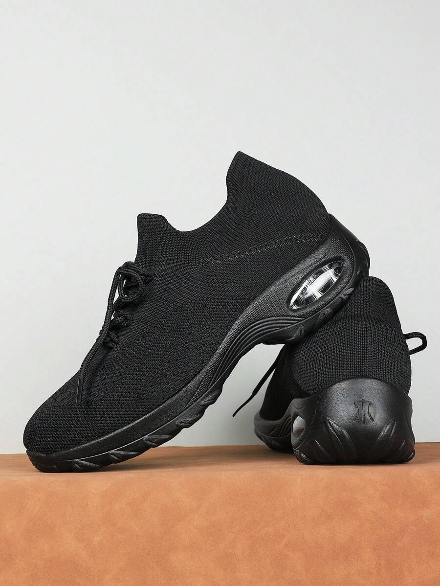 2024 Spring/Summer Women's Solid Color Rocking Shoes, Woven Breathable