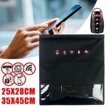 2 PCS Signal Blocker Case Car Key Phone Laptop RFID Shield Blocking Pouch Faraday Bag - Black L - View 3