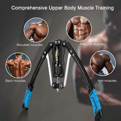 Chest Exerciser For Men, 10-200kg Hydraulic Power Exerciser, Twister Arm Exerciser, Adjustable Torsion Arm Fitness Machine