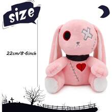 1 件哥特兔子毛绒玩具恐怖毛绒玩具复活节毛绒玩具恐怖兔子毛绒玩具疯狂兔子毛绒玩具