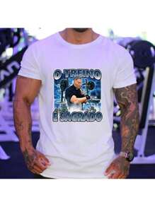 Father Marcelo Rossi Maromba Academia T-Shirt Training Is Sacred 100% Cotton - trắng - Xem 1