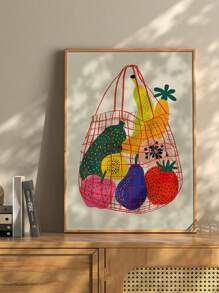 1 tấm áp phích nghệ thuật treo tường nhà bếp không khung, tranh vải in trái cây đóng túi, nghệ thuật ẩm thực, trang trí nhà bếp, phòng ăn, trang trí nhà phòng khách - Nhiều màu - Xem 3