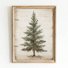 1pc Framed/Unframed Fir Tree Christmas Retro Art Poster Vintage Rustic Xmas Spruce Tree Painting Canvas Print Farmhouse Maximalist Wall Picture For Dorm,Living Room,Bedroom,Apartment,Modern Home Decoration Christmas Decoration XMAS Decor Christmas Tree Gift Decor Thanksgiving Wedding Home Decor Home Decor Fall Decor Autumn Decor Birthday Decorations For Gifts Party Supplies Indoor Holiday Festival Decor Halloween Decor Wall Decor Halloween Ornaments - Multicolor - View 1