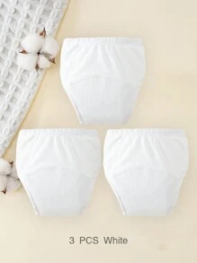 3条装新生儿如厕训练裤，可水洗薄款婴儿学习裤，男女通用布尿布，可重复使用尿布内裤，适合如厕训练、户外活动等，婴儿必备清单