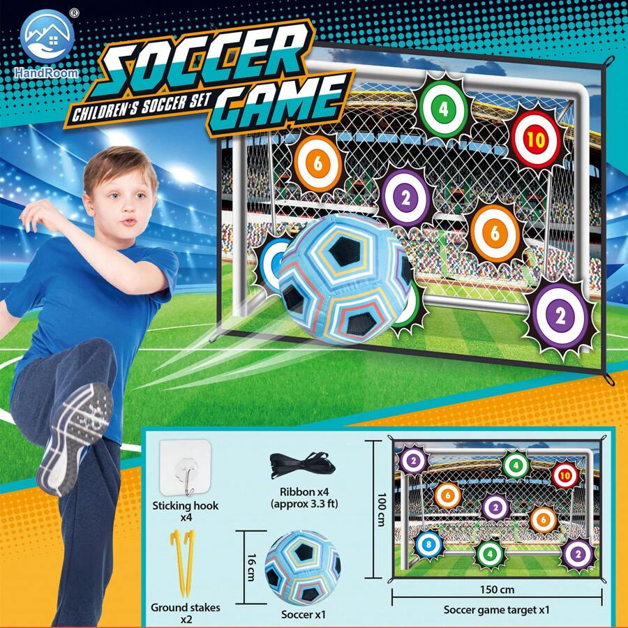 Kids Indoor Soccer Training Target Goal, Shooting Practice Toy Gift For