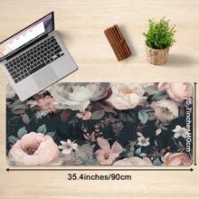 1pc Flowers Gaming Mouse Pad Large Mouse Pad For Keyboard And Mousepad Desk Mat With 2mm Non-Slip Base And Stitched Edge For Gaming And Office Computer Mat Protector Mat