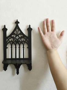3 paquetes de decoración de pared de madera hueca en estilo gótico, decoración de pared gótica, marco de arco de catedral vintage gótico para decoración de habitación, decoración de pared colgante rústica y espeluznante para dormitorio, baño, sala de estar, decoración del hogar