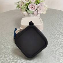 1 件手持硅胶收纳袋、矩形迷你包、化妆品和口红袋、钥匙和硬币袋、旅行便携式小型收纳袋，适用于耳机和配件、防水拉链钱包袋 - 彩色 - 查看 7