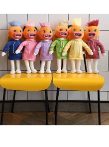 Divertente e strano pupazzo di peluche di mostro arancione, bambola carina e adorabile come accessorio per giochi , per il fai da te - multicolore - Visualizzare 6