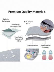 1 pieza de mochila con cambiador de pañales para bebé, bolso para niño o niña, mochila multifuncional de gran capacidad, mochila de viaje con estación de cambio plegable - Negro - Ver 4