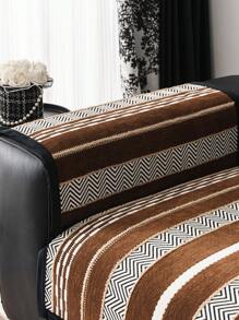 1pc Chenille Sofa Cushion , Pet-Friendly Sofa Slipcover, Pillow Case, Sofa Cushion Protective Cover, Suitable For Bedroom, Office, Living Room, Home Decor - Brown - View 7