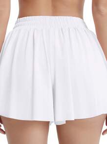 EXARUS 3 Pack Womens Butterfly Shorts Flowy Athletic 2 In 1 Running Workout Tennis Skirt Skorts Gym Preppy - SET-12 - 查看 5